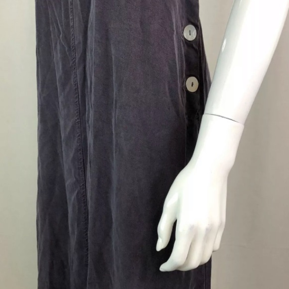 Cut-Loose A-Line Tencel Button Flare Shift Dress - image 3